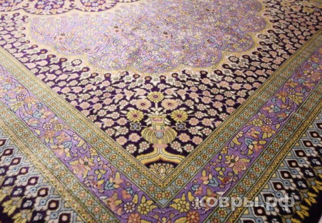 ковер ручной работы Шелковый Китайский ковер ручной работы 1.56x0.93 — фото 3