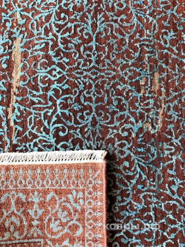 ковер ручной работы Индийский ковер ручной работы из шелка и шерсти 3.1x2.47 — фото 3