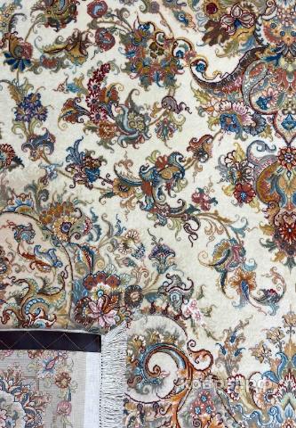 ковер ручной работы Иранский ковер ручной работы из шелка и шерсти Tabriz (Табриз) 3.12x2.03 — фото 5