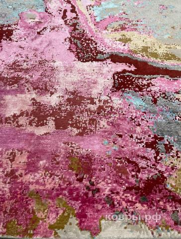 ковер ручной работы Индийский ковер ручной работы из шелка и шерсти 2.97x2.46 — фото 3