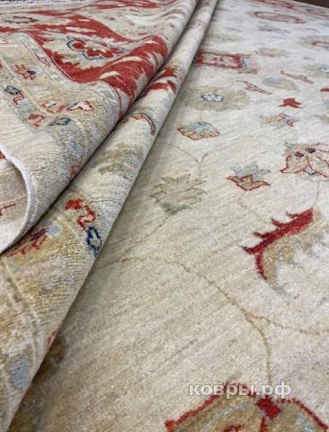 ковер ручной работы Афганский ковер ручной работы из шелка и шерсти Сhoubi Ziegler (Чуби зиглер) 4.85x3.86 — фото 3