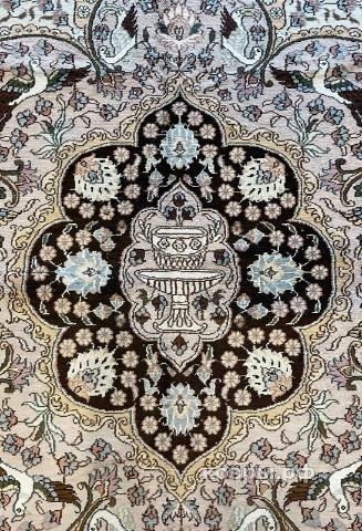 ковер ручной работы Шелковый Китайский ковер ручной работы 5.46x3.64 — фото 6