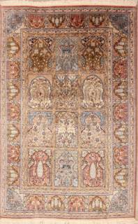 Шелковый Индийский ковер ручной работы Kashmir (Кашмир Бахтияр) 1.86x1.25