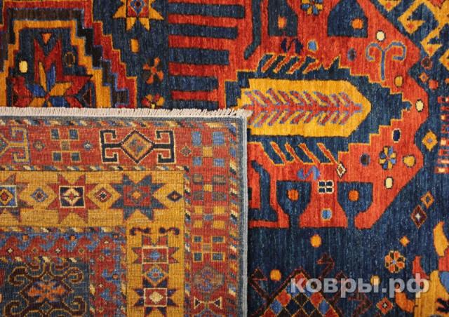 ковер ручной работы Шелковый Афганский ковер ручной работы Сhoubi (Чуби файн) 2.02x1.57 — фото 4