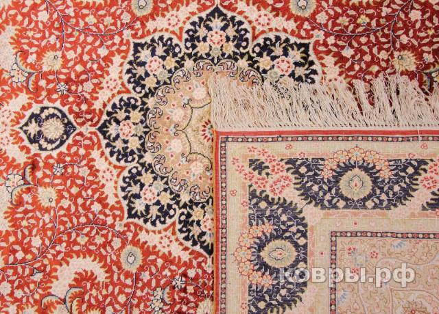 ковер ручной работы Шелковый Китайский ковер ручной работы Hereke (Хереке) 1.5x1.5 — фото 2