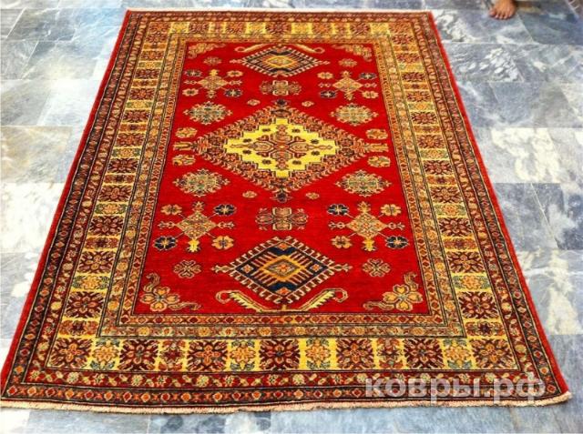 ковер ручной работы Афганский ковер ручной работы Казах 1.46x1.96м — фото 2