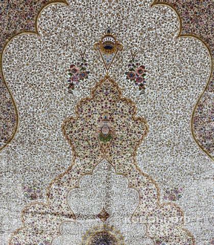 ковер ручной работы Шелковый Иранский ковер ручной работы Qum (Кум) 6x4 — фото 2