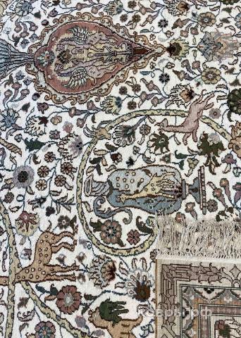 ковер ручной работы Шелковый Китайский ковер ручной работы 5.46x3.64 — фото 7