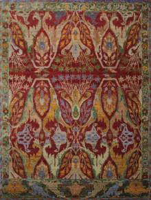 Индийский ковер ручной работы из шелка и шерсти Bidjar (Биджар) 3.74x2.74