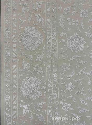 ковер ручной работы Индийский ковер ручной работы из шелка и шерсти 3.69x2.75 — фото 5