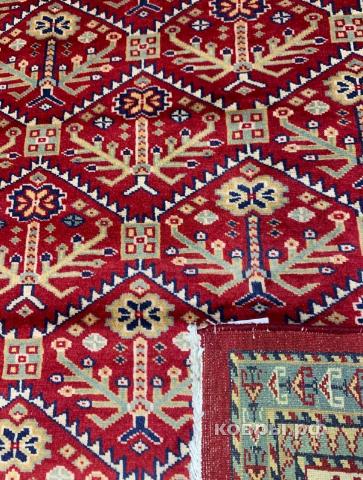 ковер ручной работы Шерстяной Афганский ковер ручной работы Kazakh (Казах) 2.51x1.61 — фото 2