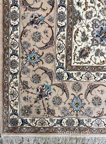 ковер ручной работы Иранский ковер ручной работы из шелка и шерсти Isfahan (Исфахан) 5.1x3.6 — фото 3