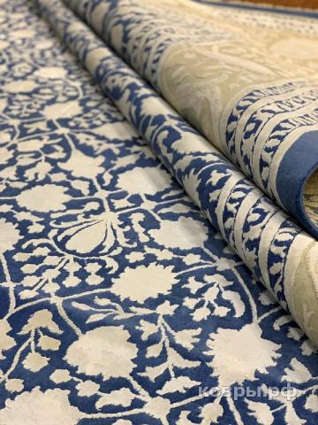 ковер ручной работы Индийский ковер ручной работы из шелка и шерсти Rajkumar (Ражкумар) 4.65x3.6 — фото 3