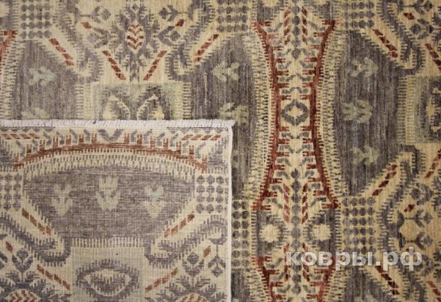 ковер ручной работы Шелковый Афганский ковер ручной работы Ikat (Икат) 2.41x1.74 — фото 5