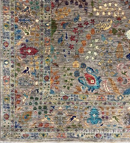 ковер ручной работы Шелковый Афганский ковер ручной работы Сhoubi (Чуби файн) 2.76x2.1 — фото 3