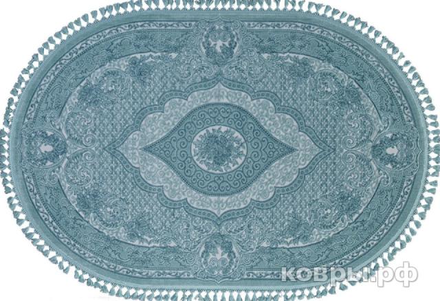 ковер KARMEN HALI HUNKAR 07931 BLUE / BLUE Овал