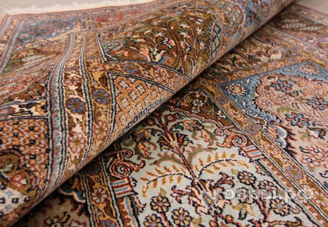 ковер ручной работы Шелковый Индийский ковер ручной работы Kashmir (Кашмир Бахтияр) 1.86x1.25 — фото 3