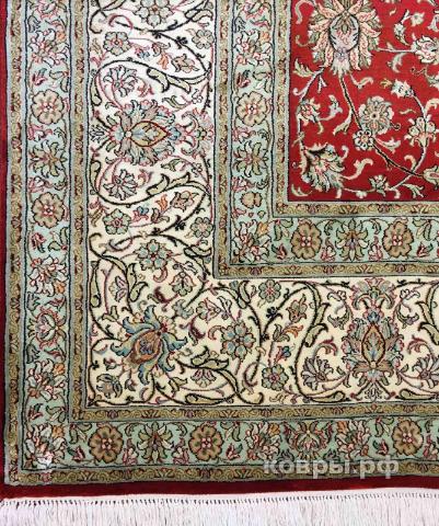 ковер ручной работы Шелковый Индийский ковер ручной работы Kashmir (Кашмир  авшан) 2.99x2.15 — фото 4