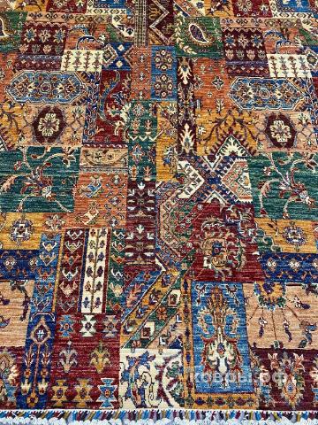 ковер ручной работы Шелковый Афганский ковер ручной работы Pachwork (Пачворк) 2.64x1.85 — фото 2