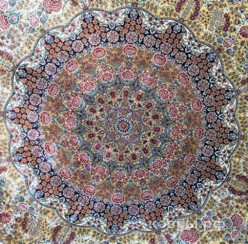 ковер ручной работы Шелковый Китайский ковер ручной работы 4.32x3.04 — фото 4