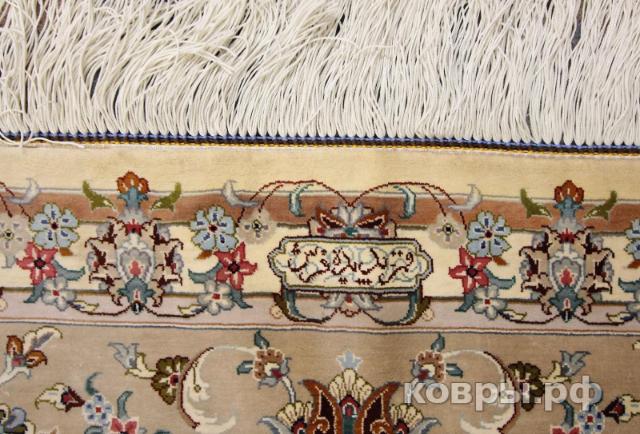 ковер ручной работы Шелковый Иранский ковер ручной работы Qum (Кум) 2.44x1.65 — фото 2