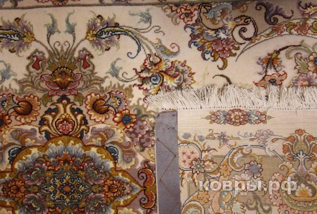 ковер ручной работы Иранский ковер ручной работы из шелка и шерсти Tabriz (Табриз) 1.6x1 — фото 2
