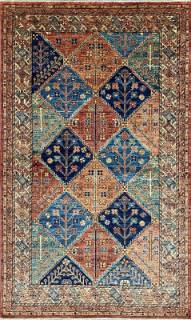 Шелковый Афганский ковер ручной работы Сhoubi (Чуби) 2.44x1.52