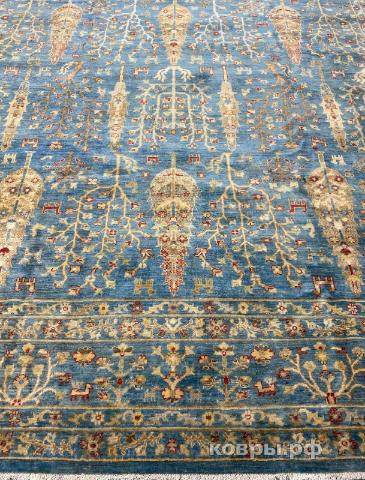 ковер ручной работы Шелковый Афганский ковер ручной работы Waziri (Вазири) 4.21x3.07 — фото 2