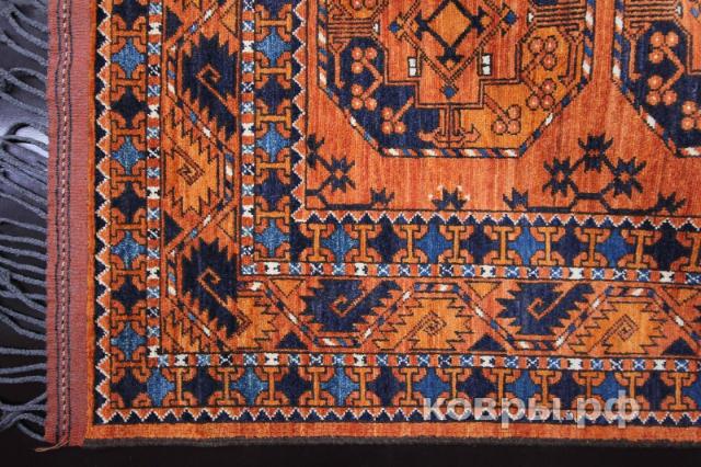 ковер ручной работы Афганский ковер ручной работы из шелка и шерсти Escari (Эскари) 3.73x2.67 — фото 3