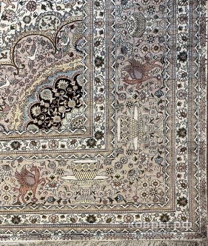 ковер ручной работы Шелковый Китайский ковер ручной работы 5.46x3.64 — фото 8