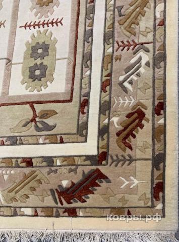 ковер ручной работы Индийский ковер ручной работы из шелка и шерсти 2.43x1.72 — фото 2