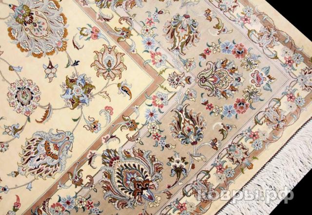 ковер ручной работы Шелковый Иранский ковер ручной работы Qum (Кум) 2.44x1.65 — фото 3