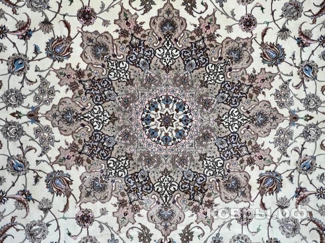 ковер ручной работы Иранский ковер ручной работы из шелка и шерсти Isfahan (Исфахан) 5.1x3.6 — фото 6