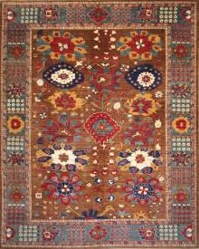 Шелковый Афганский ковер ручной работы Сhoubi (Чуби) 4.17x3.02