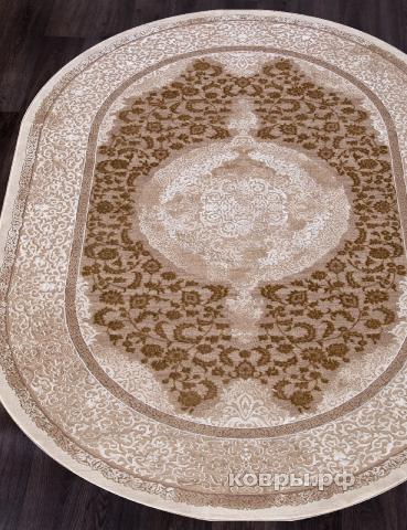 ковер KARMEN HALI QUANTUM 03014B BROWN / BROWN Овал — фото 2