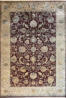 Индийский ковер ручной работы из шелка и шерсти Agra (Агра)  2.84x1.91