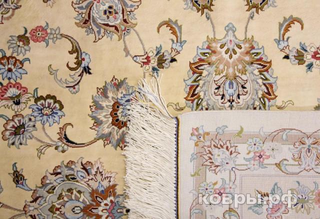 ковер ручной работы Шелковый Иранский ковер ручной работы Qum (Кум) 2.44x1.65 — фото 4