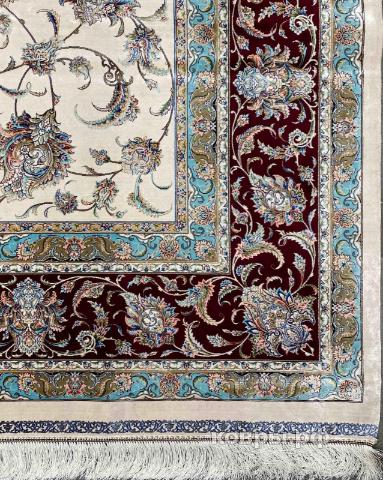 ковер ручной работы Шелковый Иранский ковер ручной работы Qum (Кум) 2.93x1.98 — фото 3