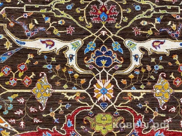 ковер ручной работы Шелковый Афганский ковер ручной работы Bidjar (Биджар) 3.58x2.75 — фото 3