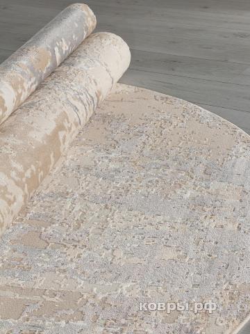 ковер Ковер ROZA SIESTA M027A LIGHT BEIGE / TAUPE Овал — фото 3