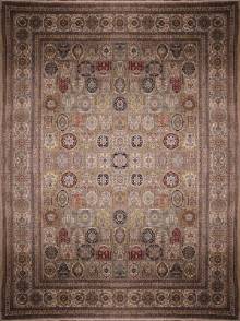 Шелковый Китайский ковер ручной работы 4.3x3