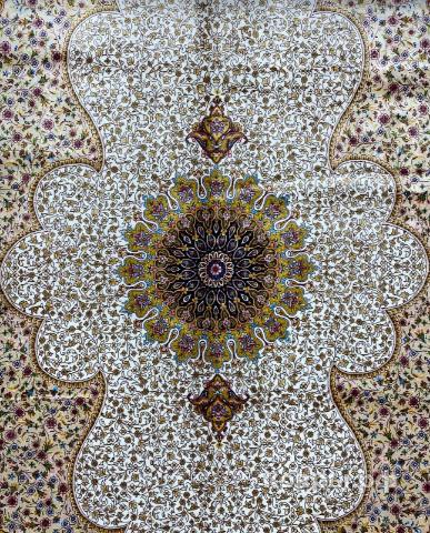 ковер ручной работы Шелковый Иранский ковер ручной работы Qum (Кум) 6x4 — фото 5