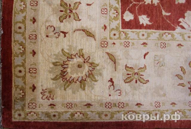 ковер ручной работы Шелковый Афганский ковер ручной работы Сhoubi Ziegler (Чуби зиглер) 4.16x3.03 — фото 2