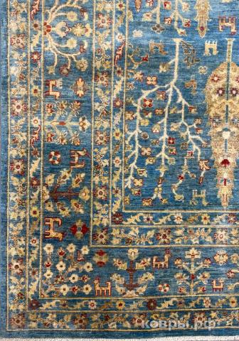 ковер ручной работы Шелковый Афганский ковер ручной работы Waziri (Вазири) 4.21x3.07 — фото 4