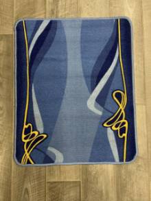 Коврик № 1856,синий,размер  0,7 на 0,86 метра