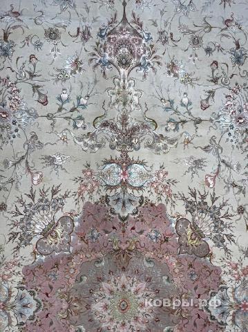 ковер ручной работы Иранский ковер ручной работы из шелка и шерсти Tabriz (Табриз) 6.05x3.95 — фото 4