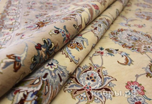 ковер ручной работы Шелковый Иранский ковер ручной работы Qum (Кум) 2.44x1.65 — фото 5