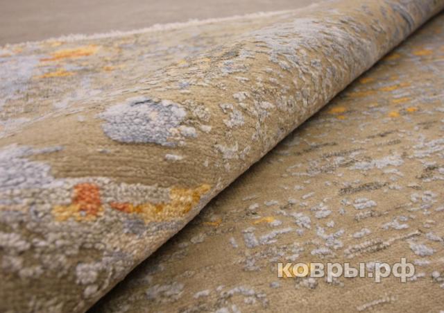 ковер ручной работы Индийский ковер ручной работы из шелка и шерсти 1.95x1.49 — фото 4