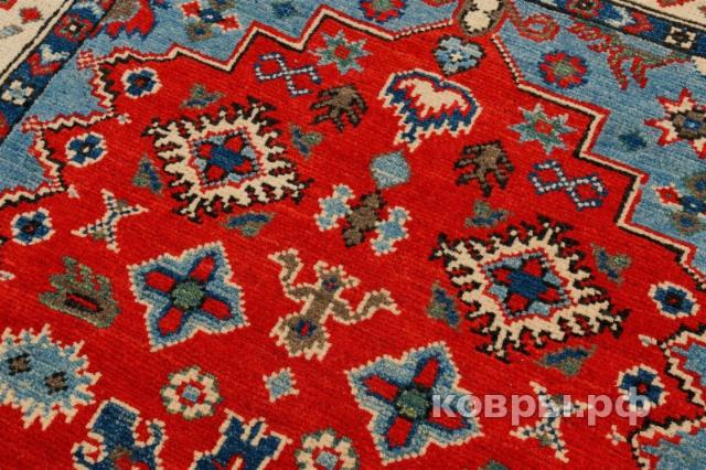 ковер ручной работы Пакистанский ковер ручной работы Казах 1.05x1.49м — фото 9