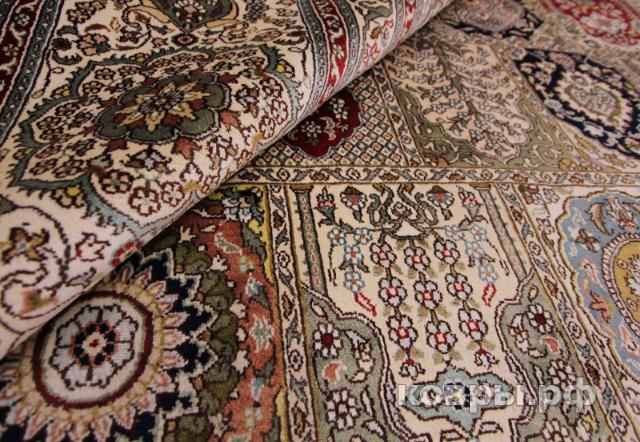 ковер ручной работы Шелковый Китайский ковер ручной работы 4.3x3 — фото 2